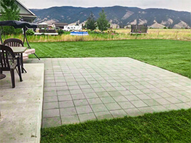 Square Backyard Paver Patio