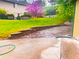 Patio With Retaining Wall