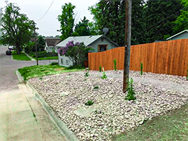 Rock Landscaping Near Street