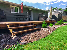 Plantings By Backyard Deck