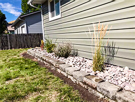 Flower Bed By Side of House