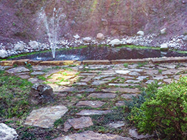 Large Pond With Fountain