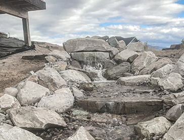 Waterstream Installed In A Backyard